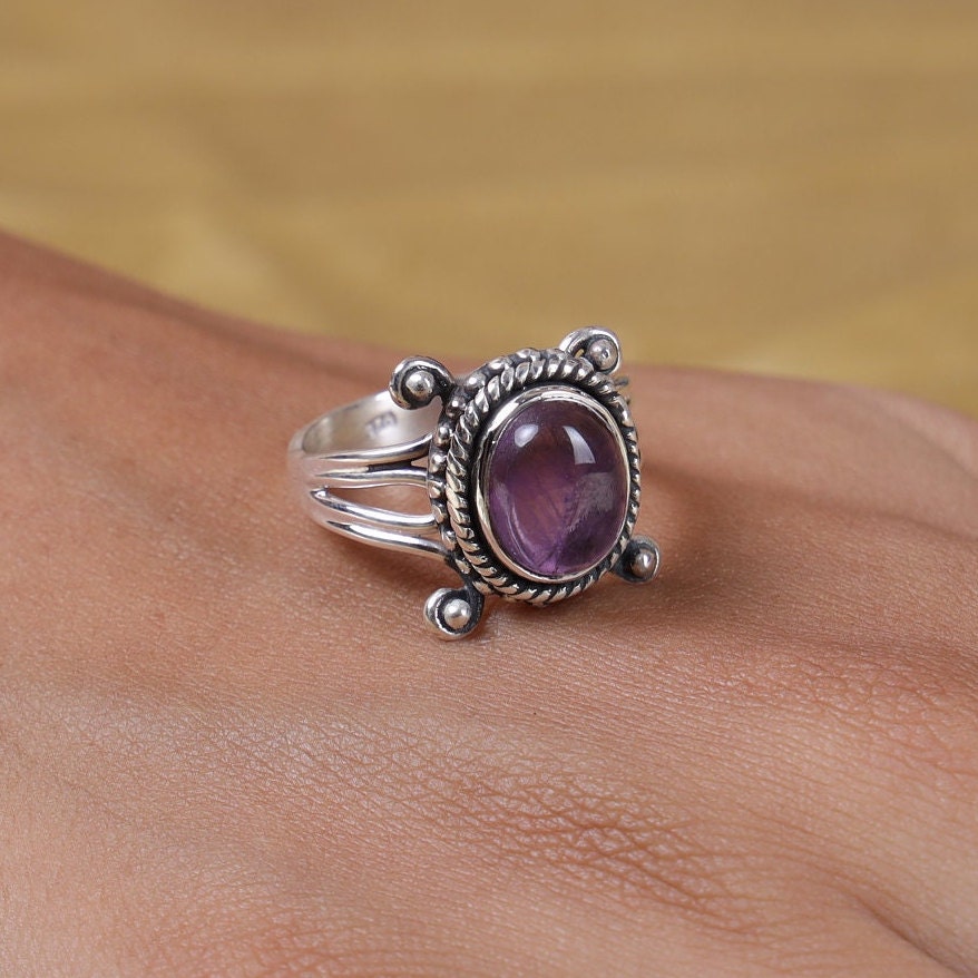 Amethyst Sterling Silver Ring