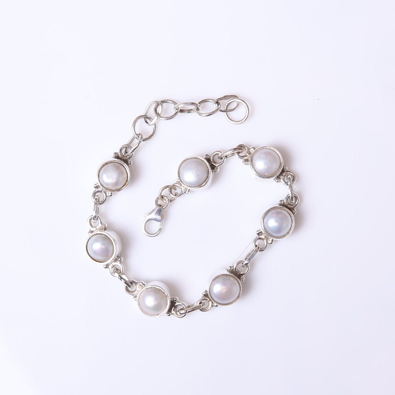 Pearl Sterling Silver Bracelet