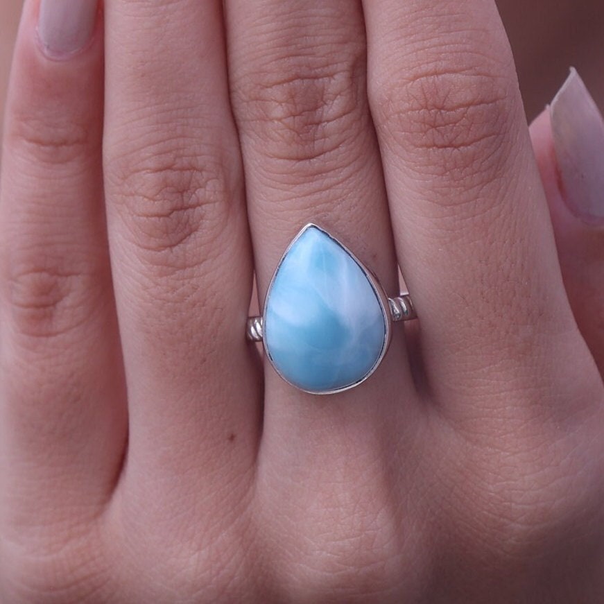 Dominican Larimar Sterling Silver Ring