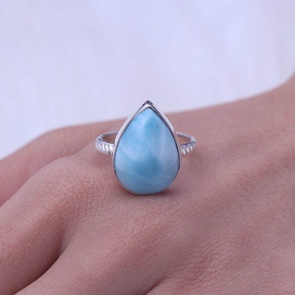 Dominican Larimar Sterling Silver Ring