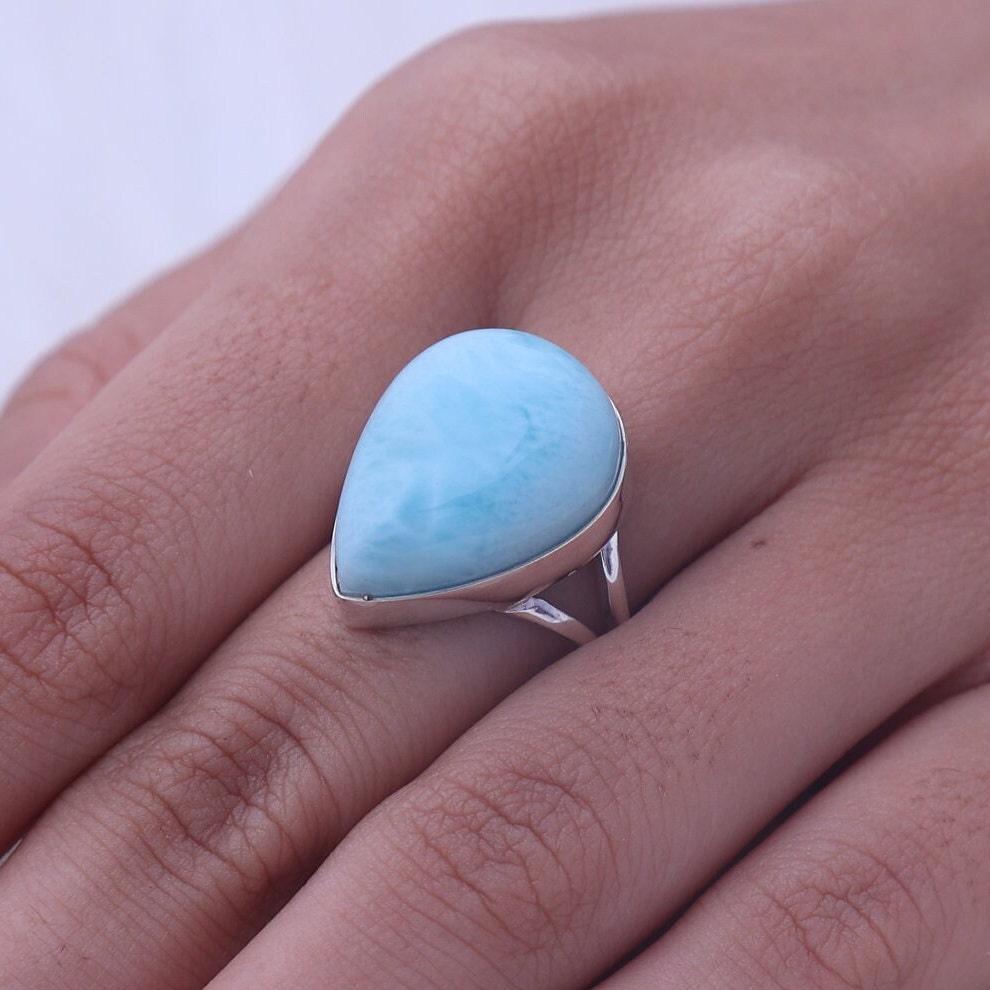 Dominican Larimar Sterling Silver Ring