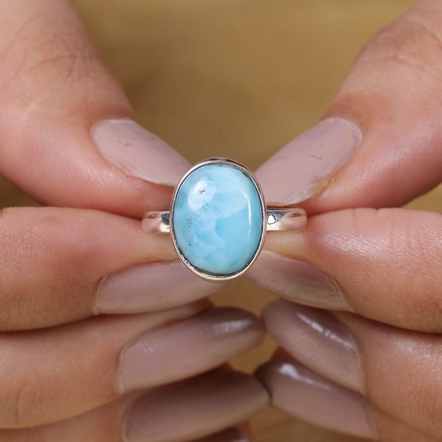 Dominican Larimar Sterling Silver Ring