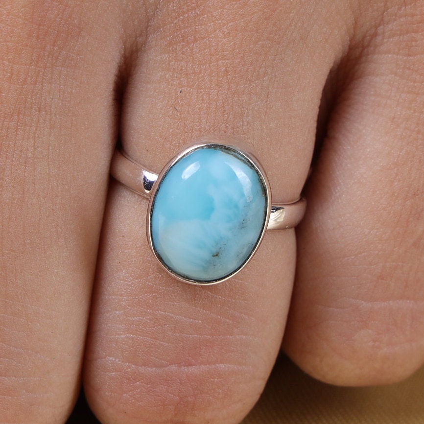 Dominican Larimar Sterling Silver Ring