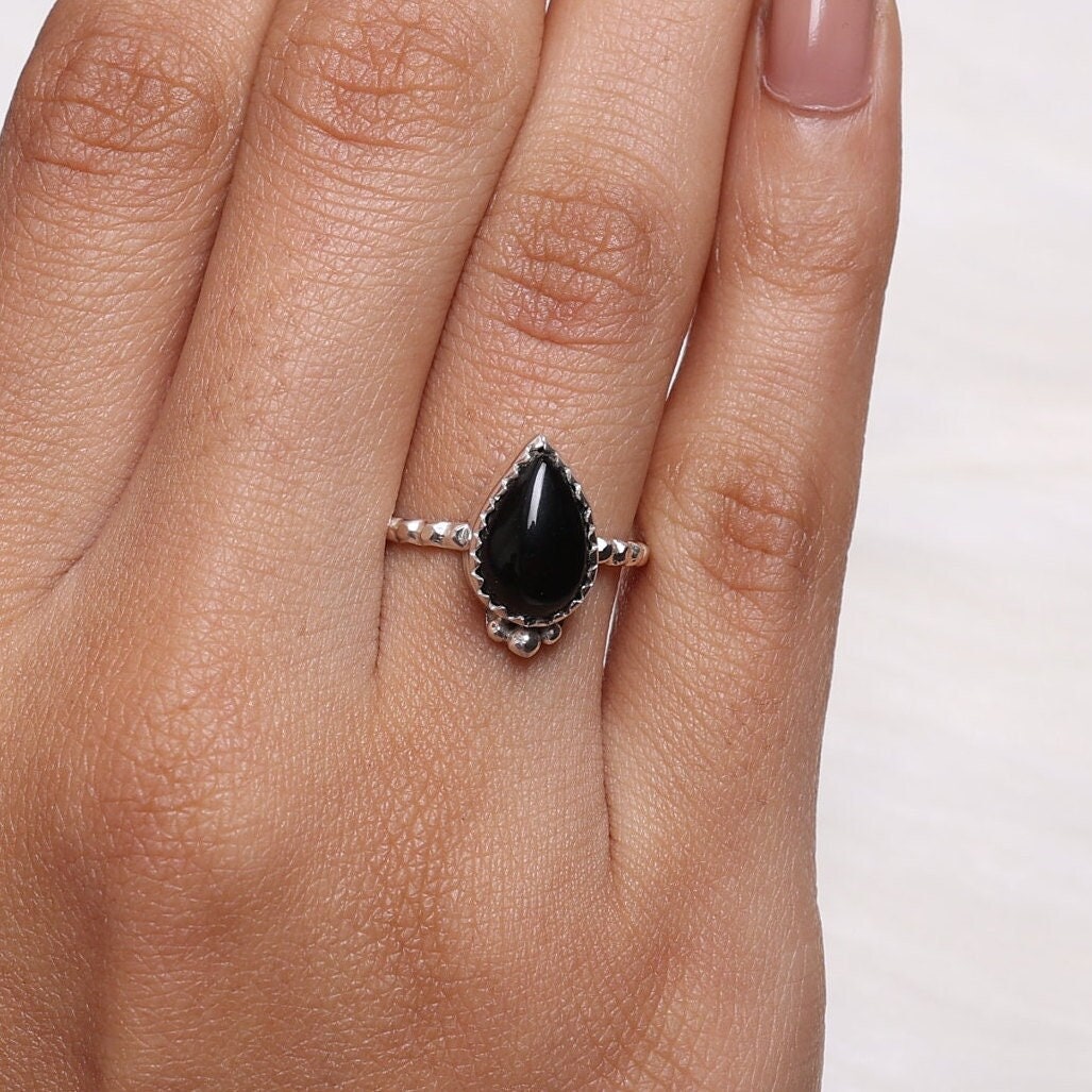 Black Onyx Sterling Silver Ring