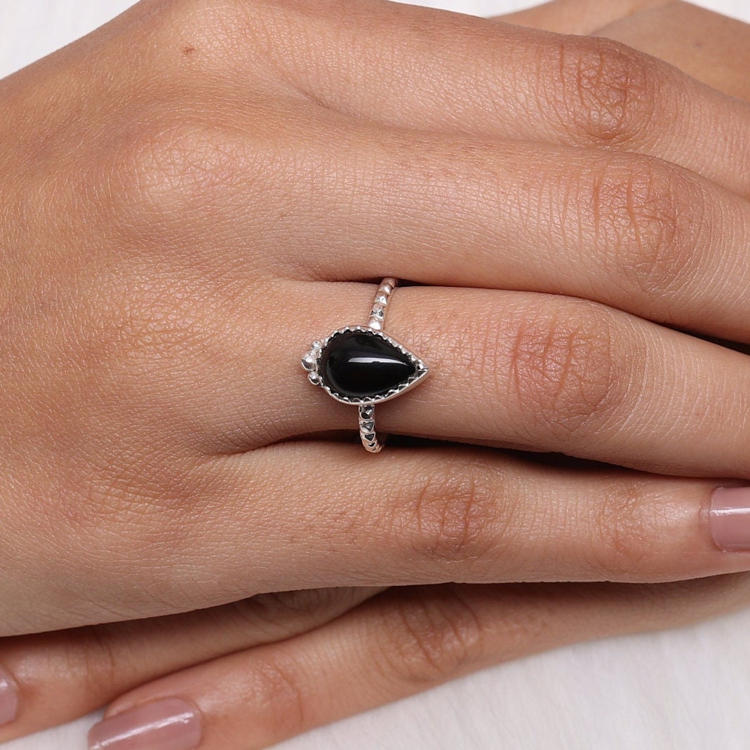 Black Onyx Sterling Silver Ring