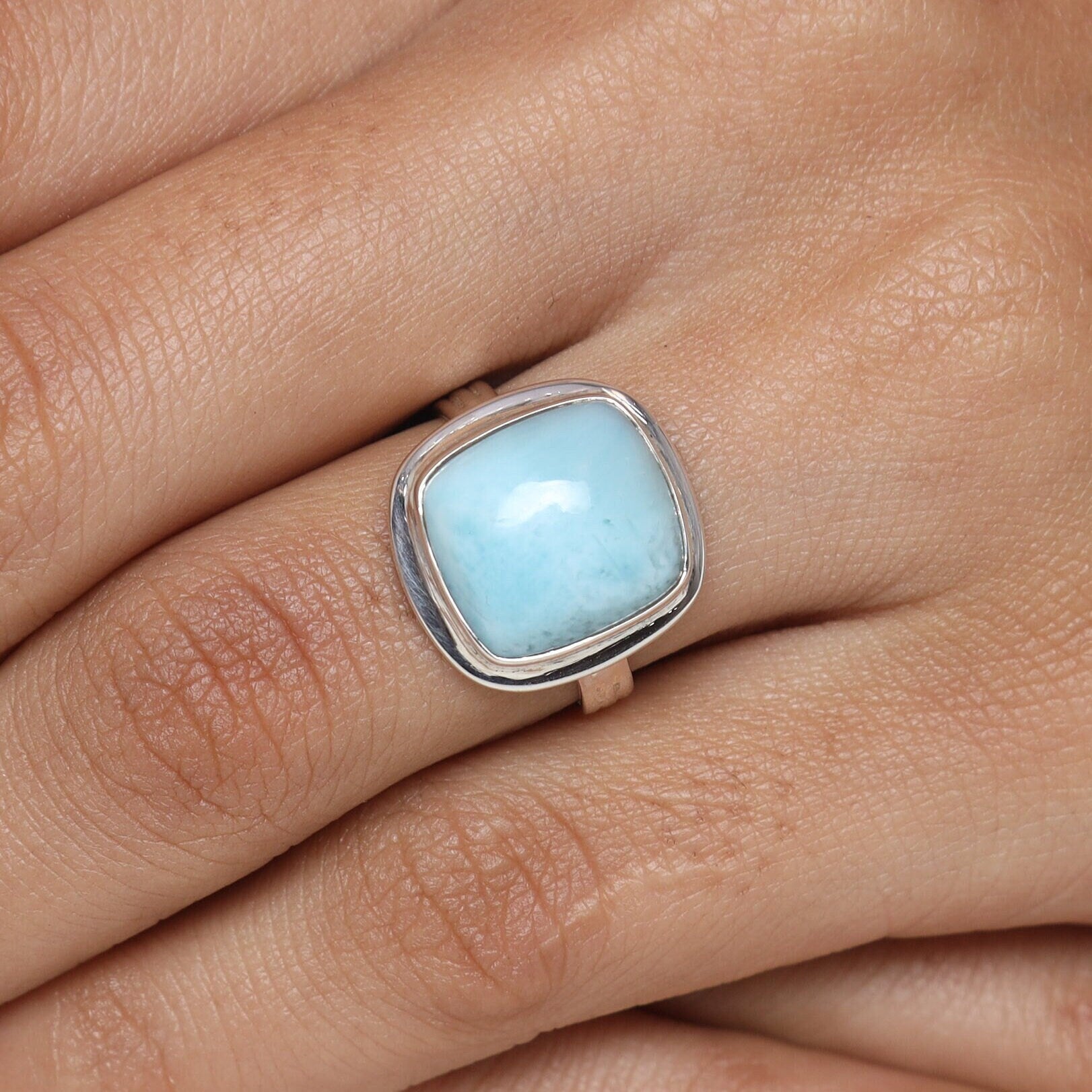 Dominican Larimar Sterling Silver Ring