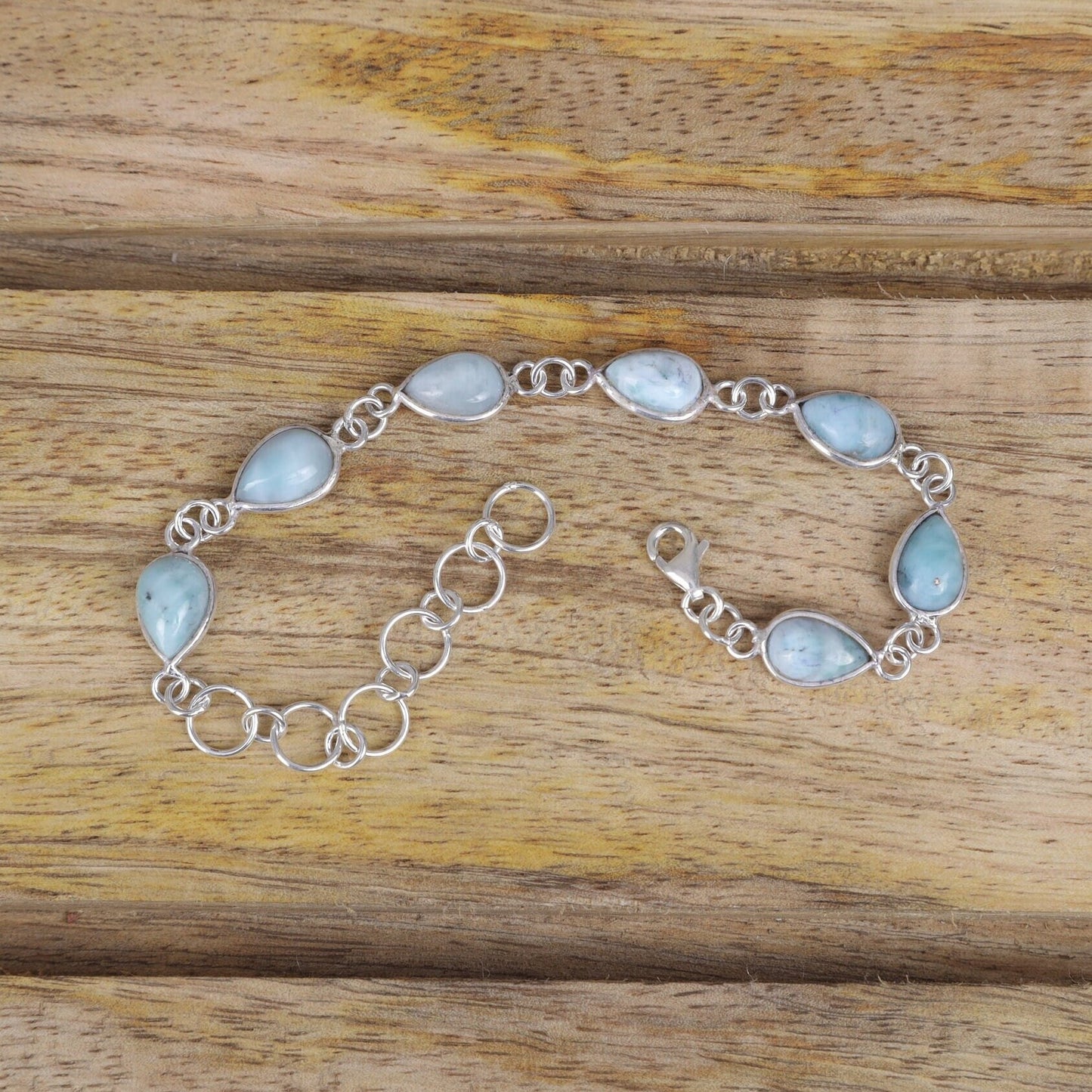 Dominican Larimar Sterling Silver Bracelet