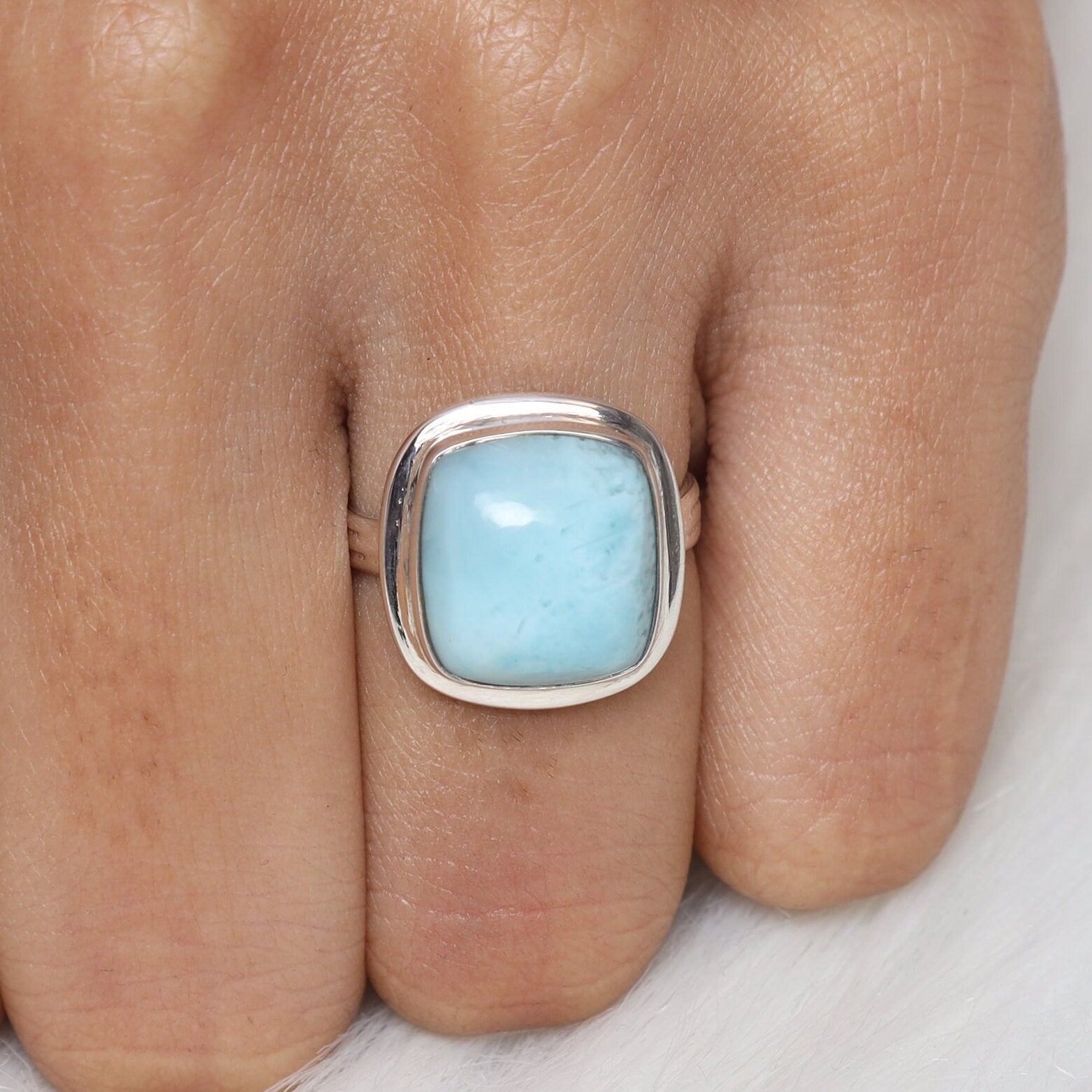 Dominican Larimar Sterling Silver Ring