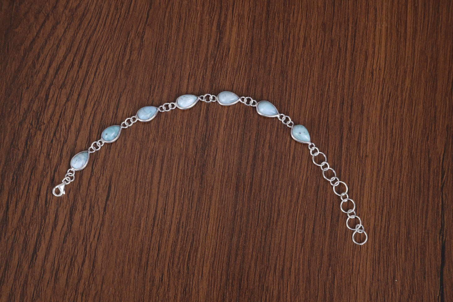 Dominican Larimar Sterling Silver Bracelet