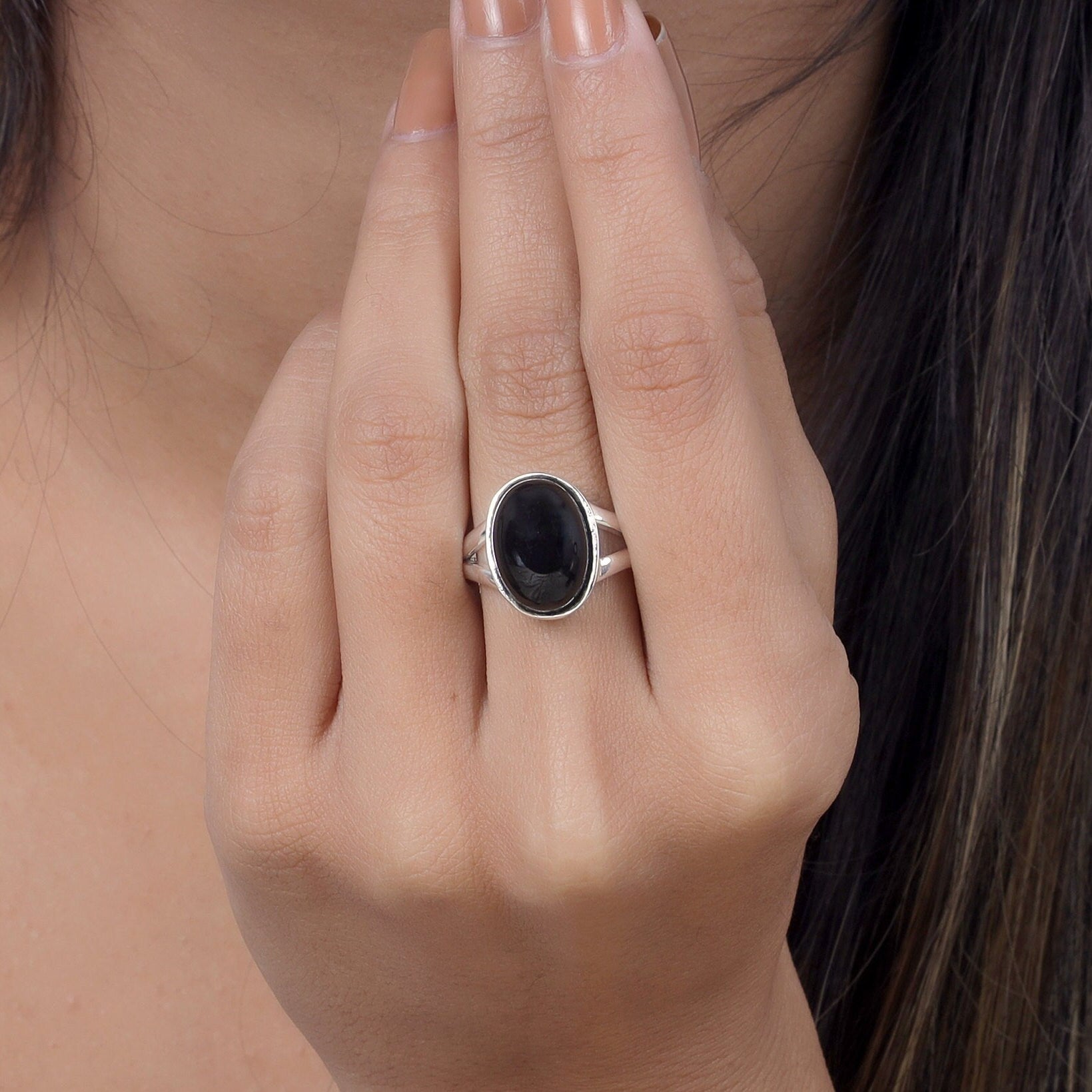 Black Onyx Sterling Silver Ring