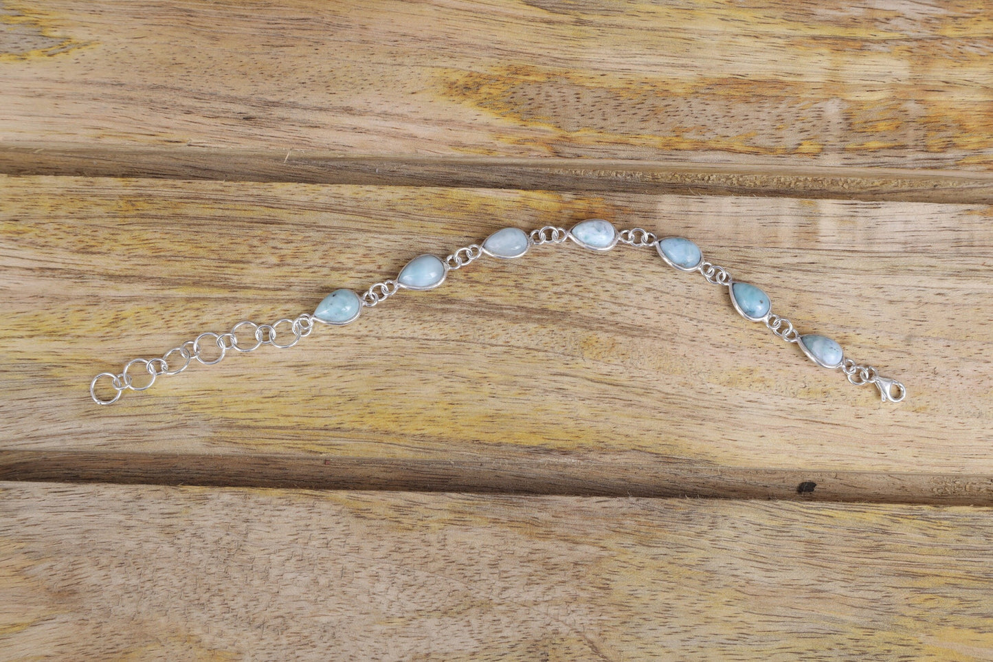 Dominican Larimar Sterling Silver Bracelet