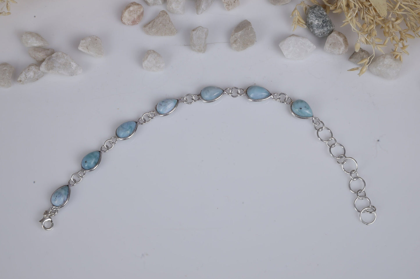 Dominican Larimar Sterling Silver Bracelet