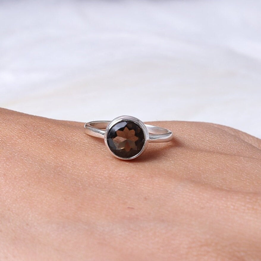 Smoky Topaz Sterling Silver Ring