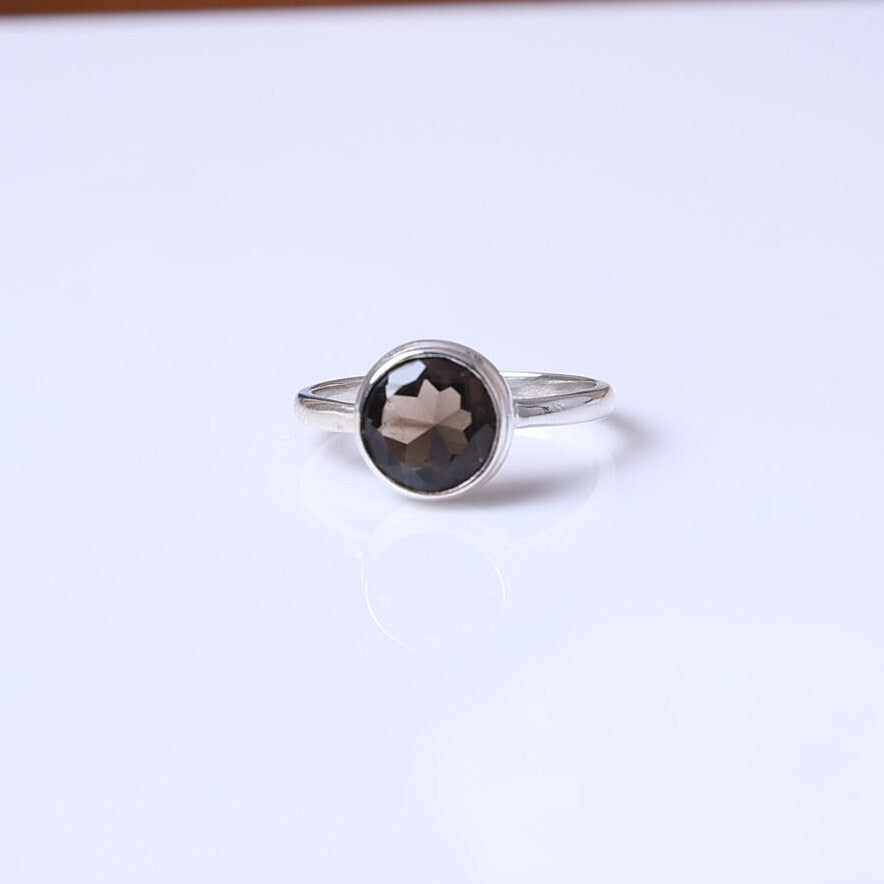 Smoky Topaz Sterling Silver Ring