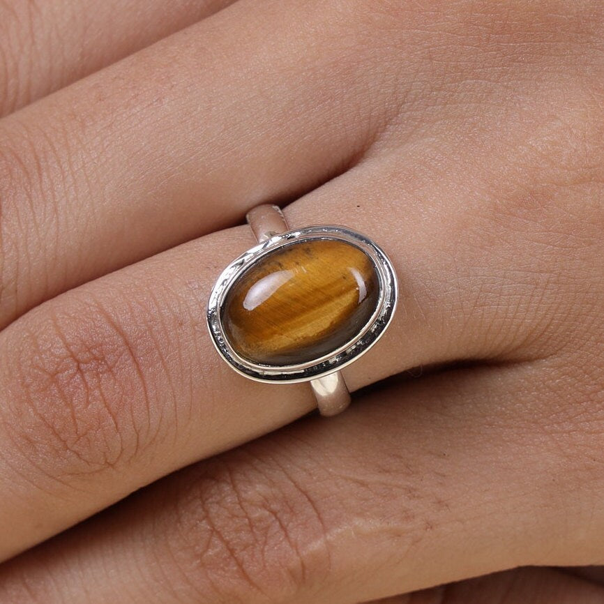 Tiger Eye Sterling Silver Ring