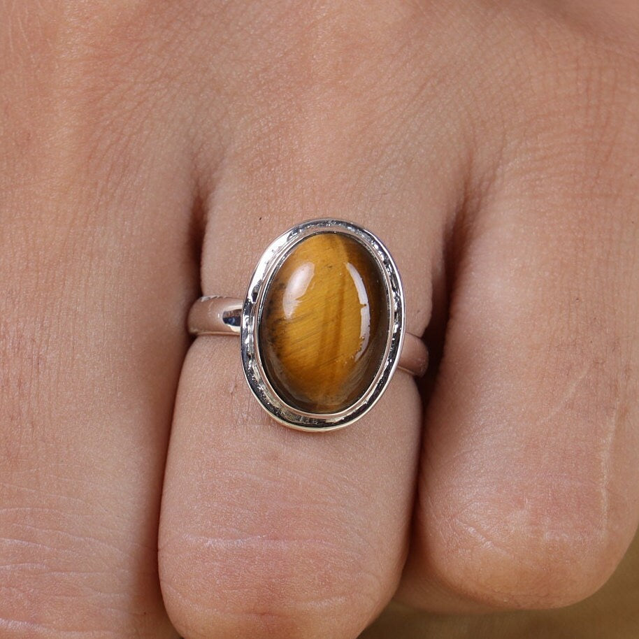 Tiger Eye Sterling Silver Ring