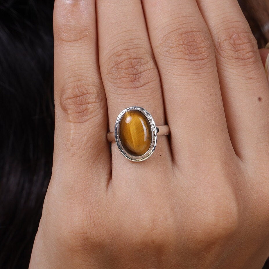 Tiger Eye Sterling Silver Ring