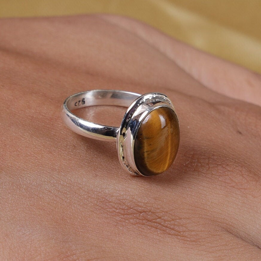 Tiger Eye Sterling Silver Ring