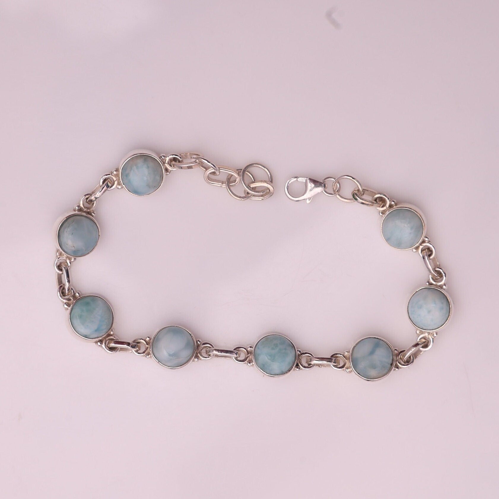 Dominican Larimar Sterling Silver Bracelet