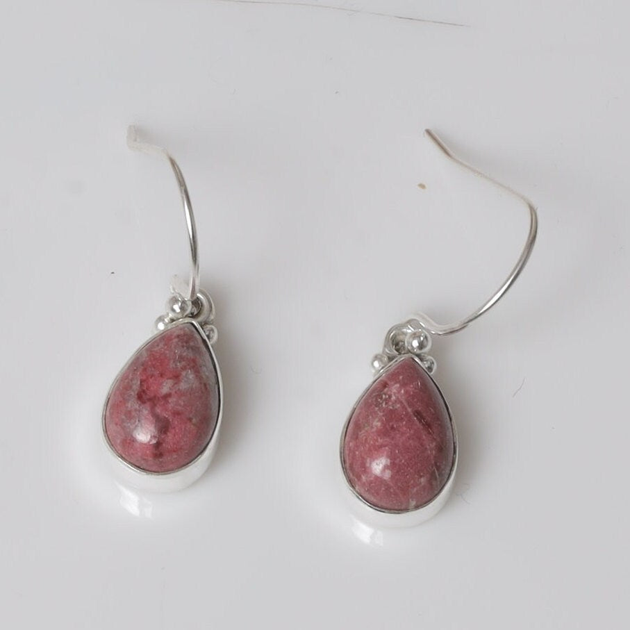 Thulite Sterling Silver Earrings