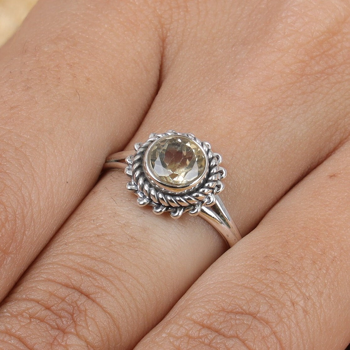 Citrine 925 Sterling Silver Ring