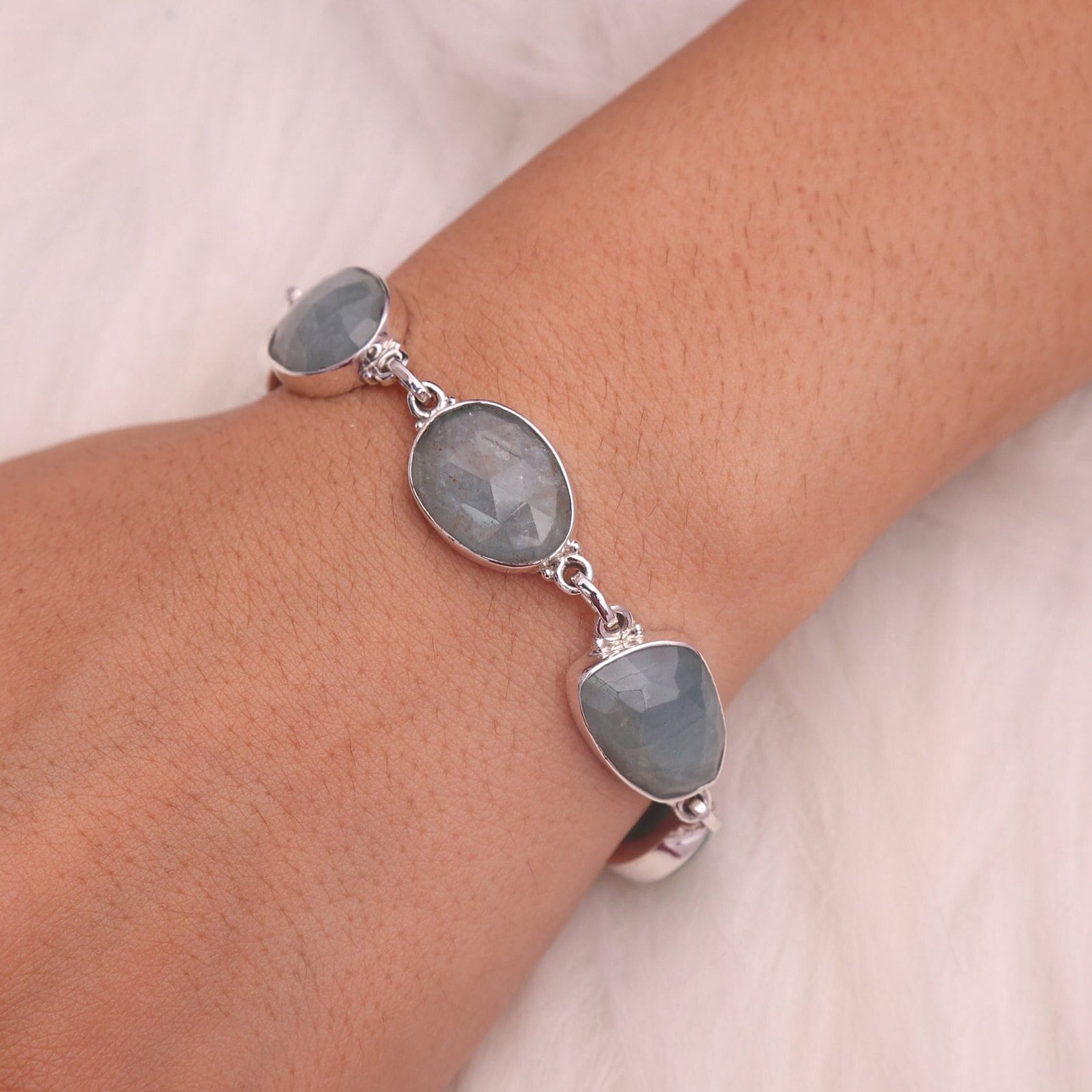 Amazonite Sterling Silver Bracelet