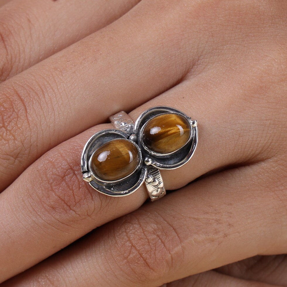 Tiger Eye Sterling Silver Ring