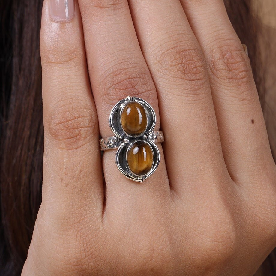 Tiger Eye Sterling Silver Ring