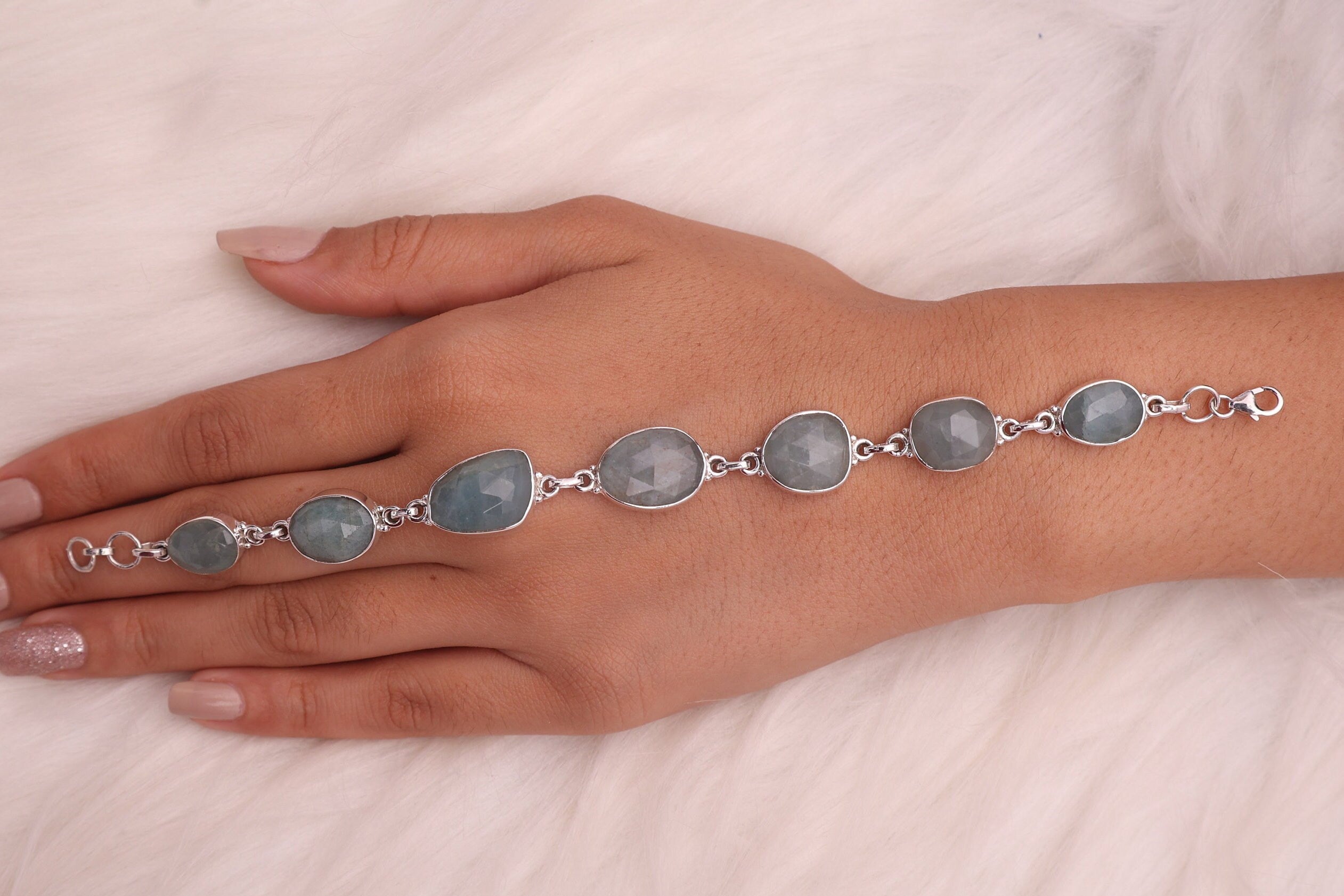 Amazonite Sterling Silver Bracelet