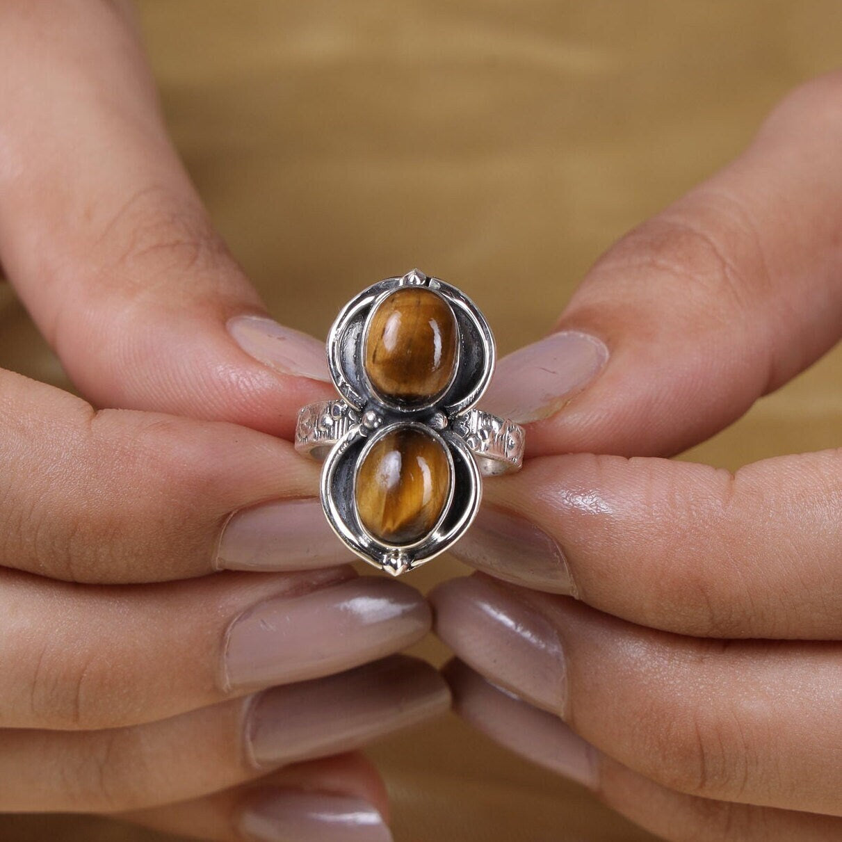 Tiger Eye Sterling Silver Ring