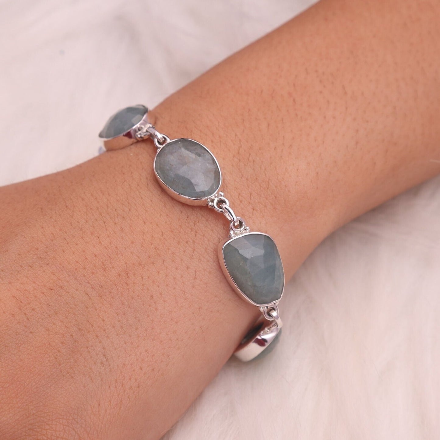 Amazonite Sterling Silver Bracelet