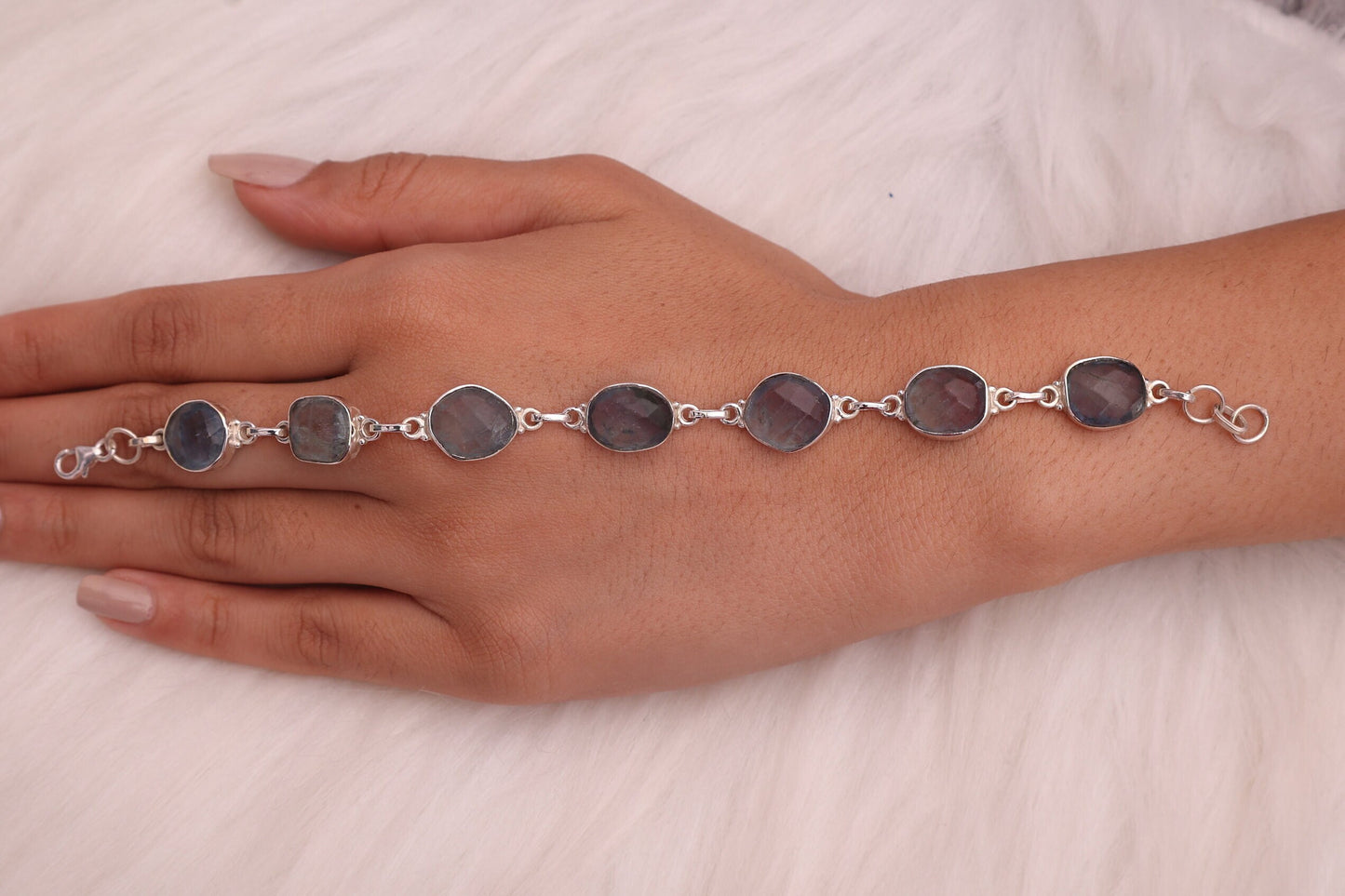 Labradorite Sterling Silver Bracelet