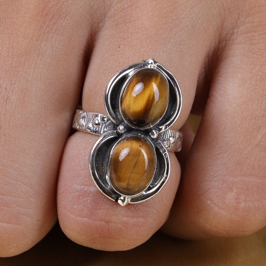 Tiger Eye Sterling Silver Ring