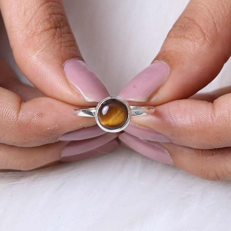 Tiger Eye Sterling Silver Ring