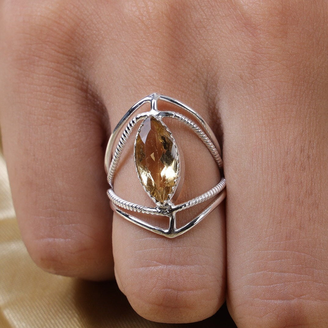 Citrine Sterling Silver Ring