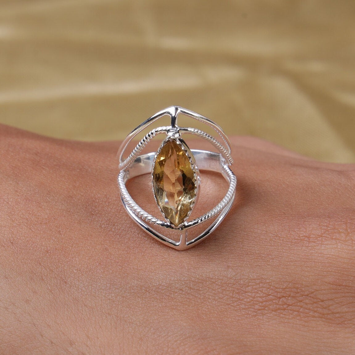 Citrine Sterling Silver Ring