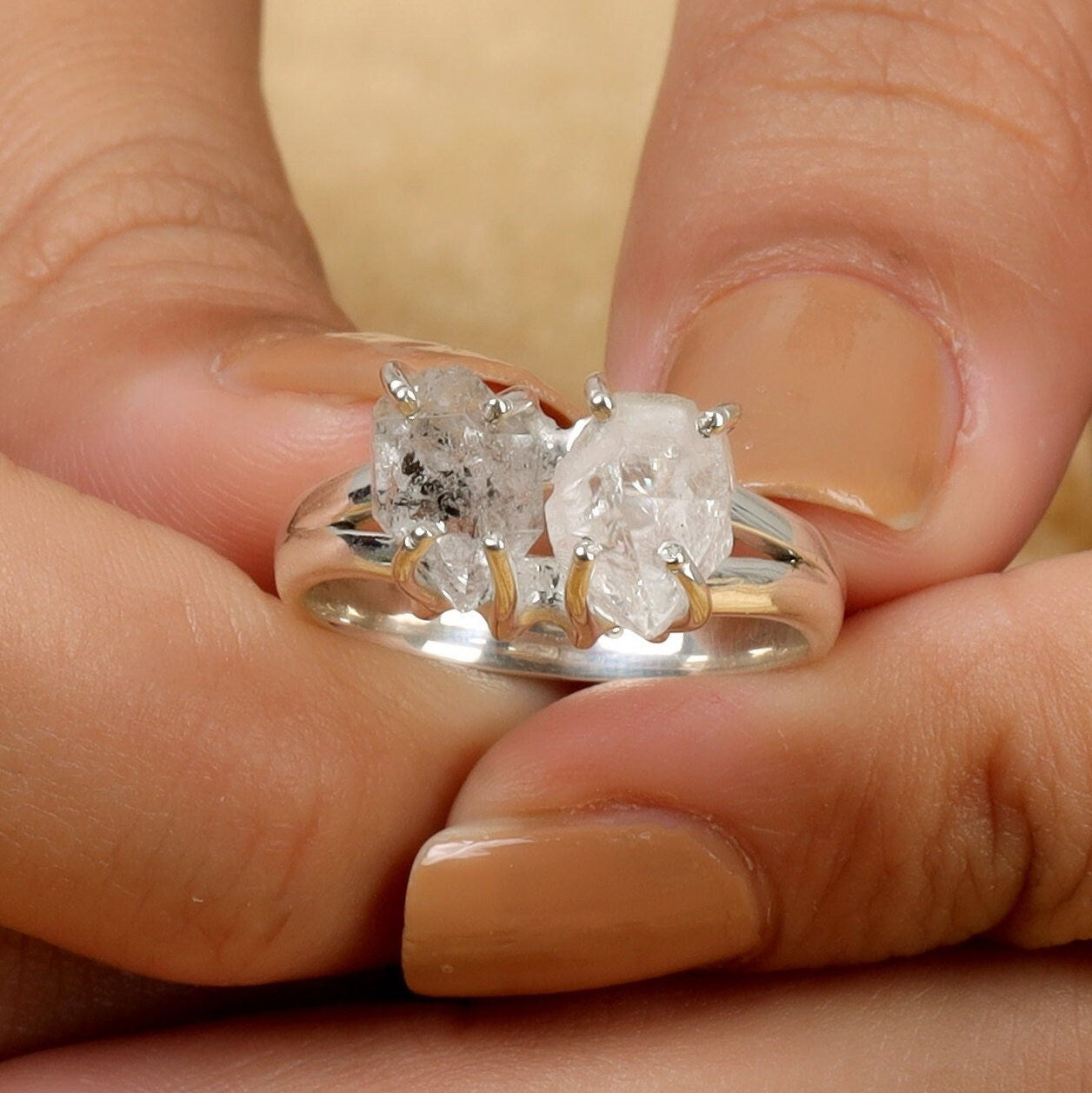 Herkimer Diamond Sterling Silver Ring