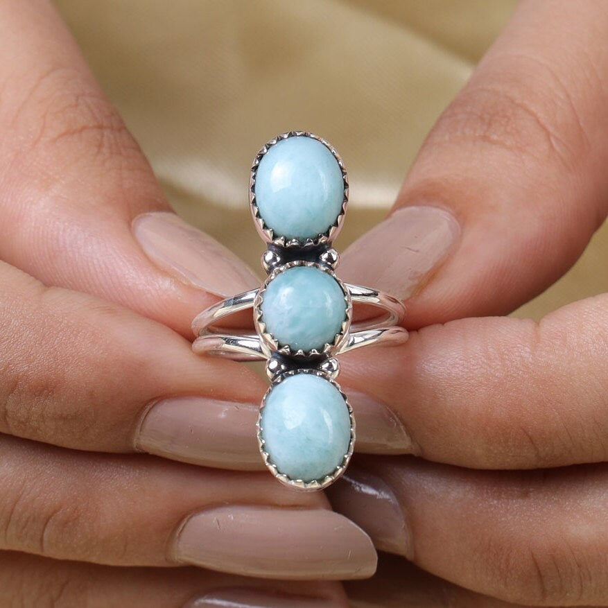 Dominican Larimar Sterling Silver Ring