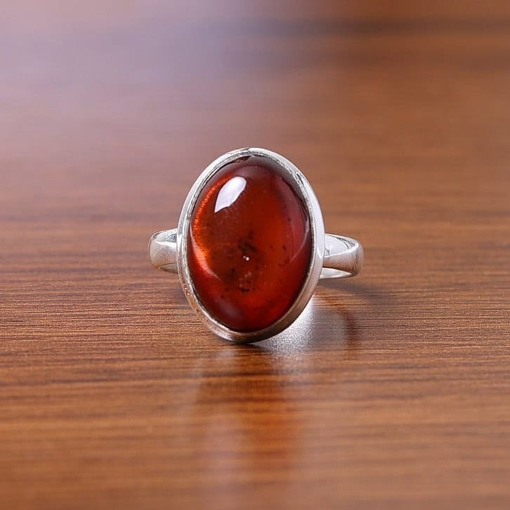 Amber 925 Sterling Silver Ring