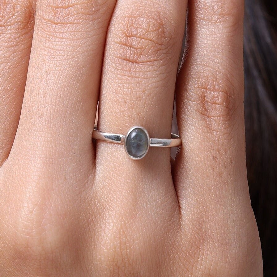 Labradorite Sterling Silver Ring