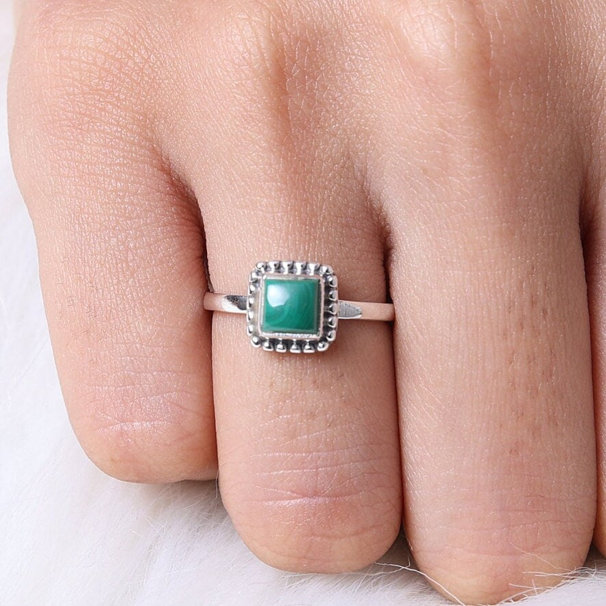 Malachite Sterling Silver Ring