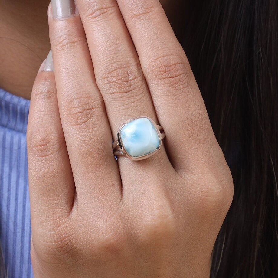 Dominican Larimar Sterling Silver Ring