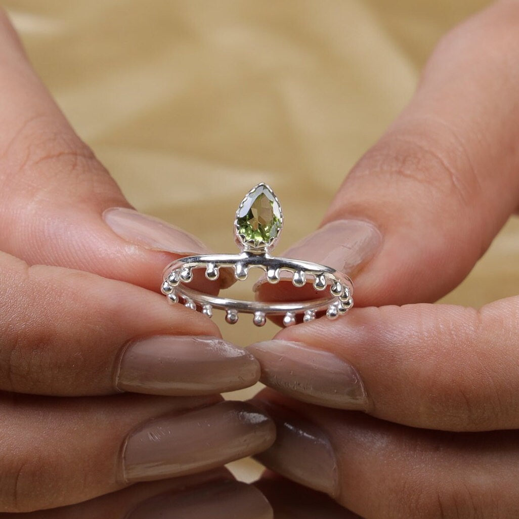 Peridot Sterling Silver Ring