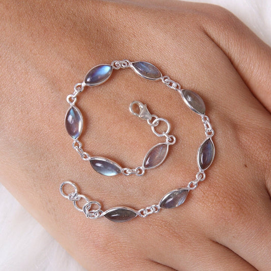 Labradorite Sterling Silver Bracelet