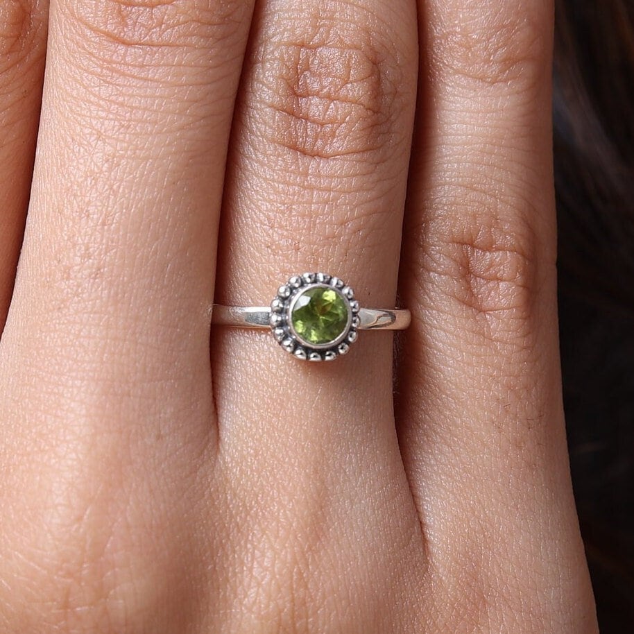 Peridot Sterling Silver Ring