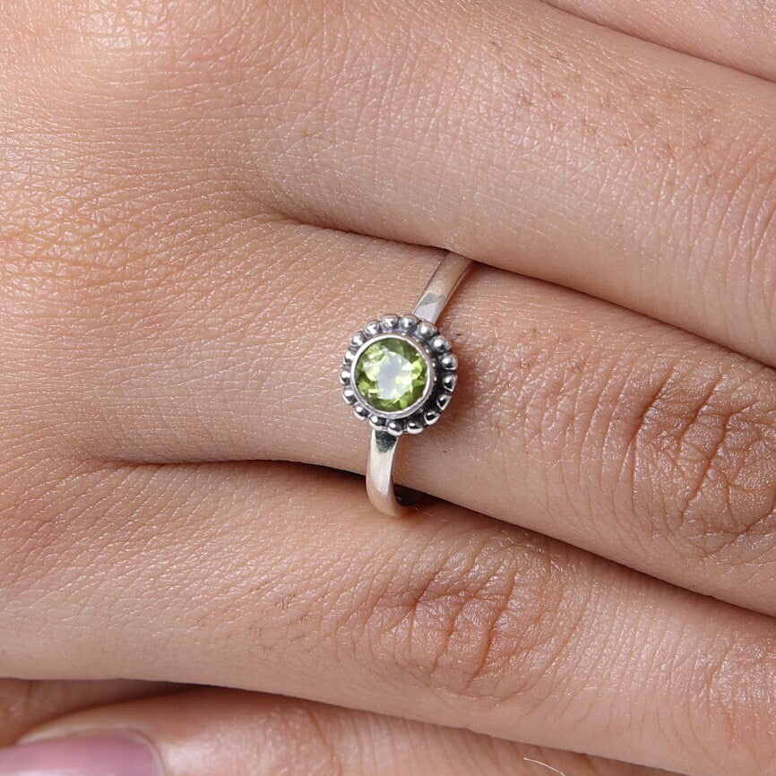 Peridot Sterling Silver Ring