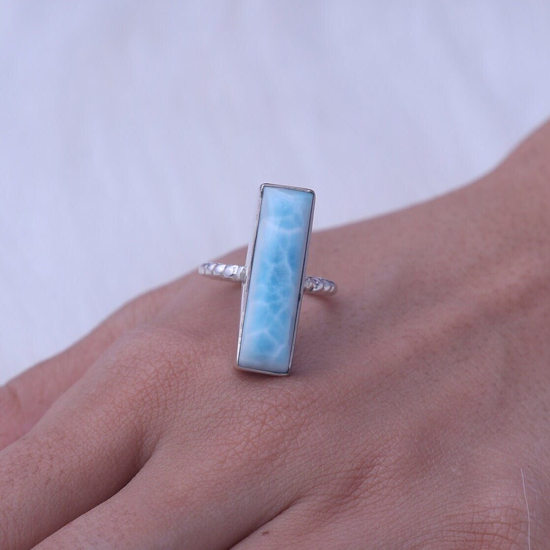 Dominican Larimar Sterling Silver Ring