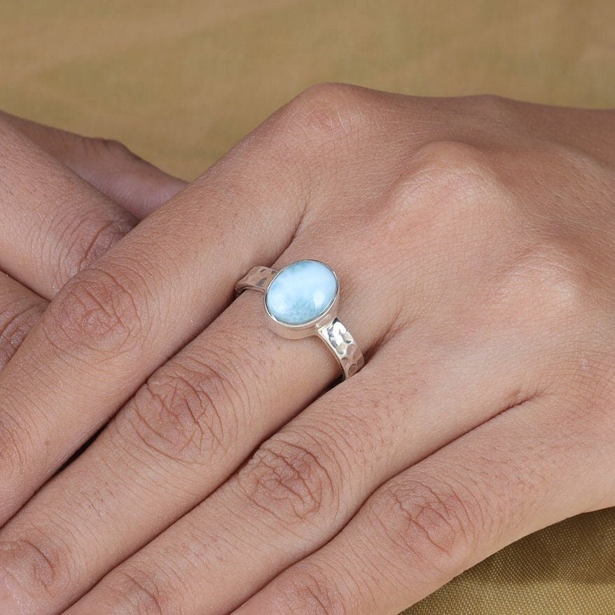 Dominican Larimar Sterling Silver Ring