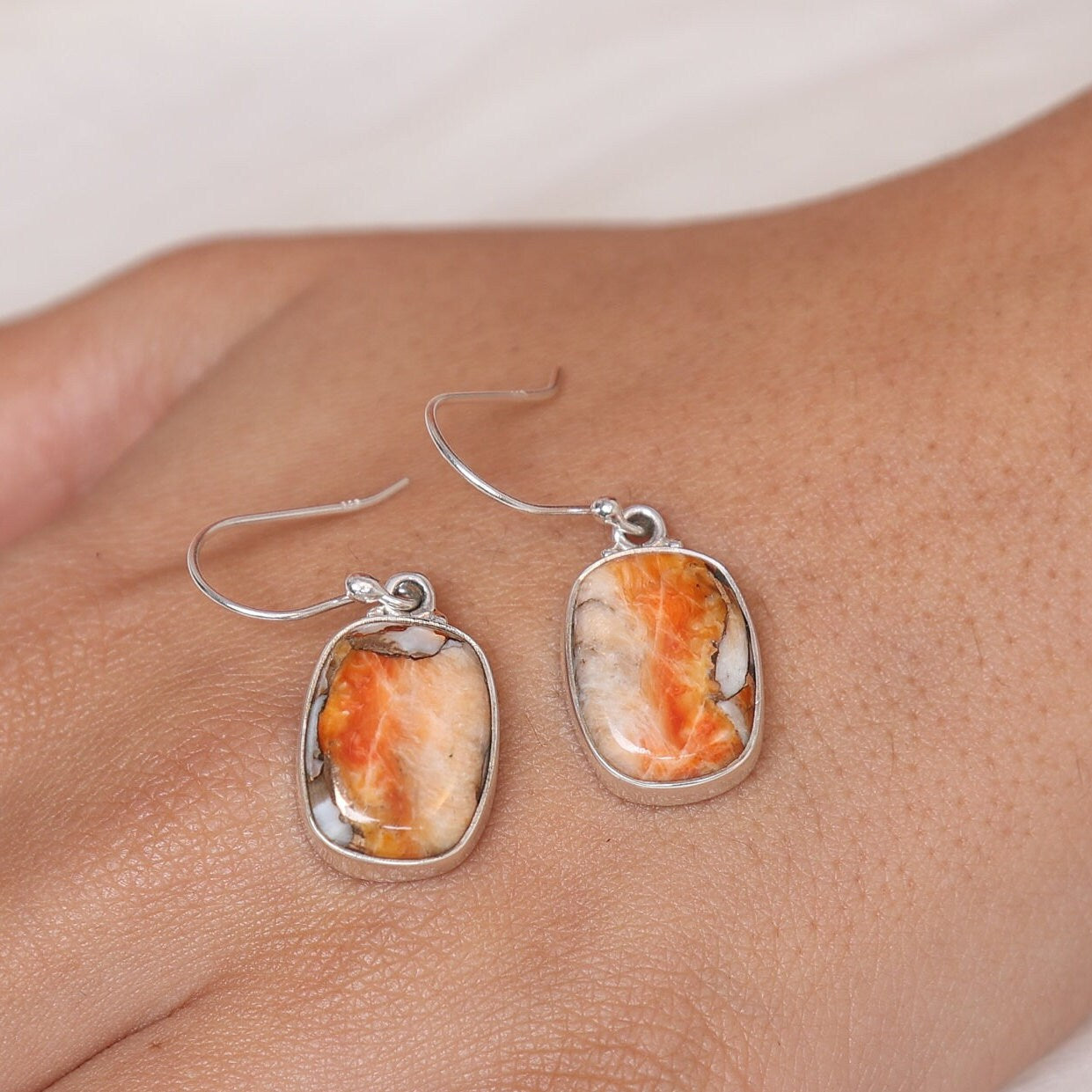 Oyster Turquoise Sterling Silver Earrings