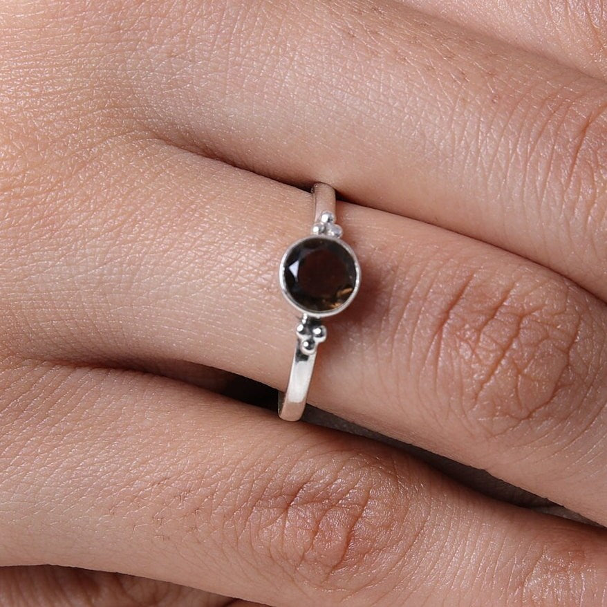 Smoky Topaz Sterling Silver Ring